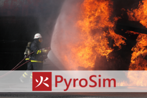 PyroSim symulator rozchodzenia się dymu i toksyn w płonącym budynku.